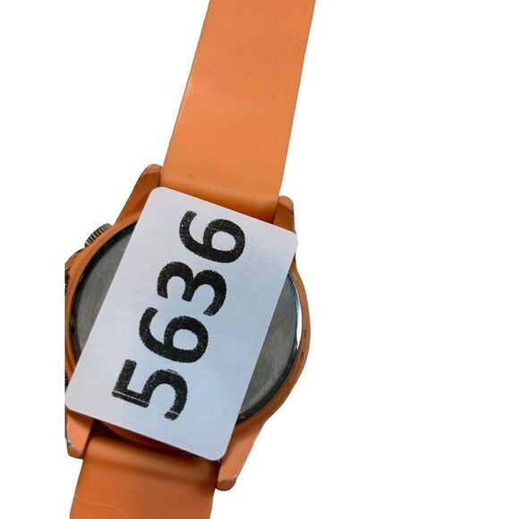 Vivani Quartz Orange Silicone Band Watch With Stainless Steel Caseback & Tachyme - Picture 8 of 8